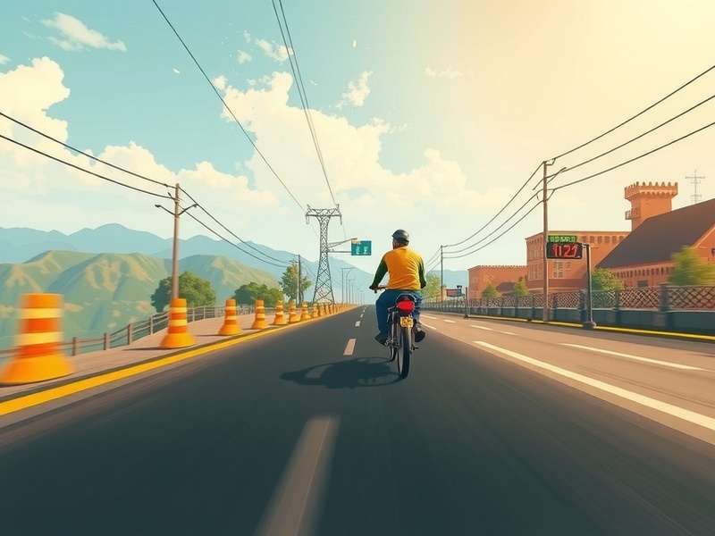 Crossy Road gameplay screenshot showing multiple characters crossing road and river