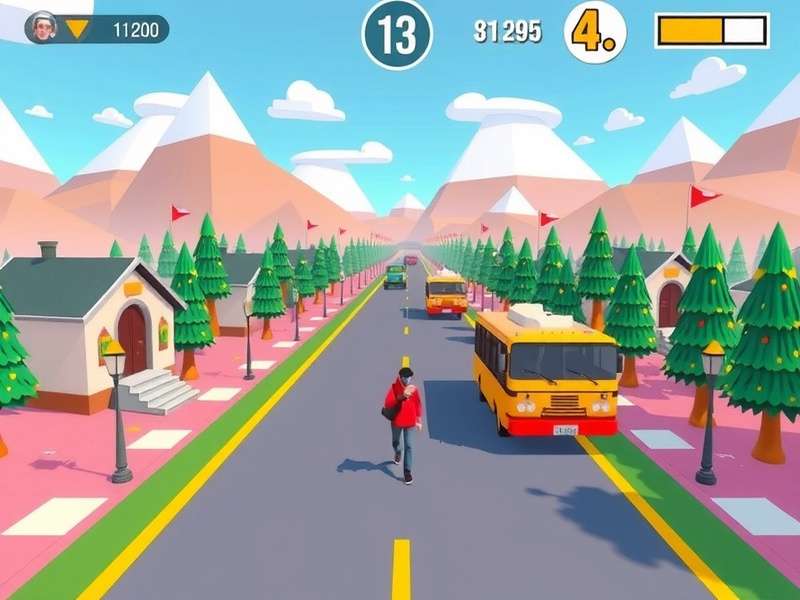 Crossy Road gameplay screenshot on Poki platform showing chicken crossing road