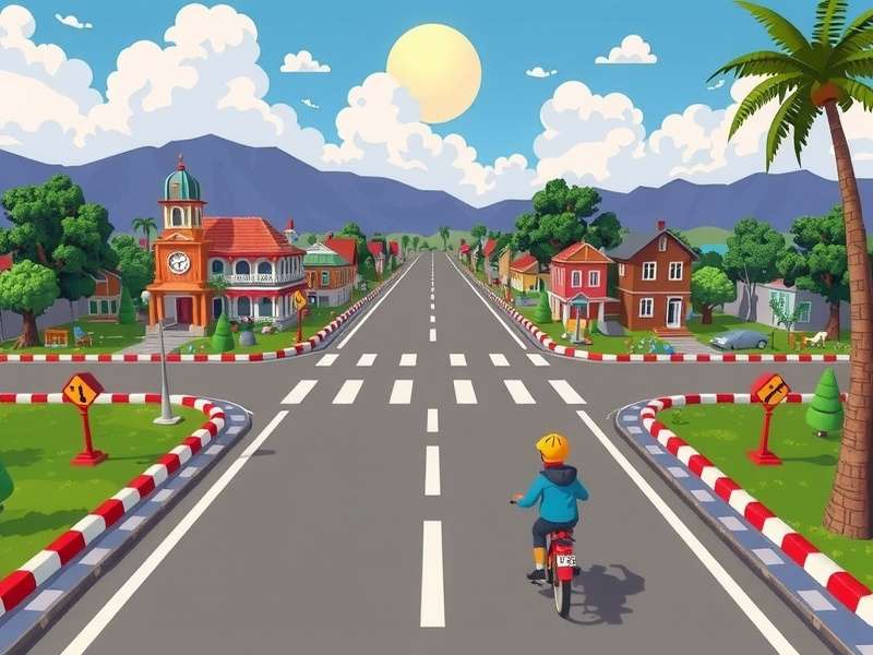 Crossy Road gameplay screenshot showing chicken crossing road