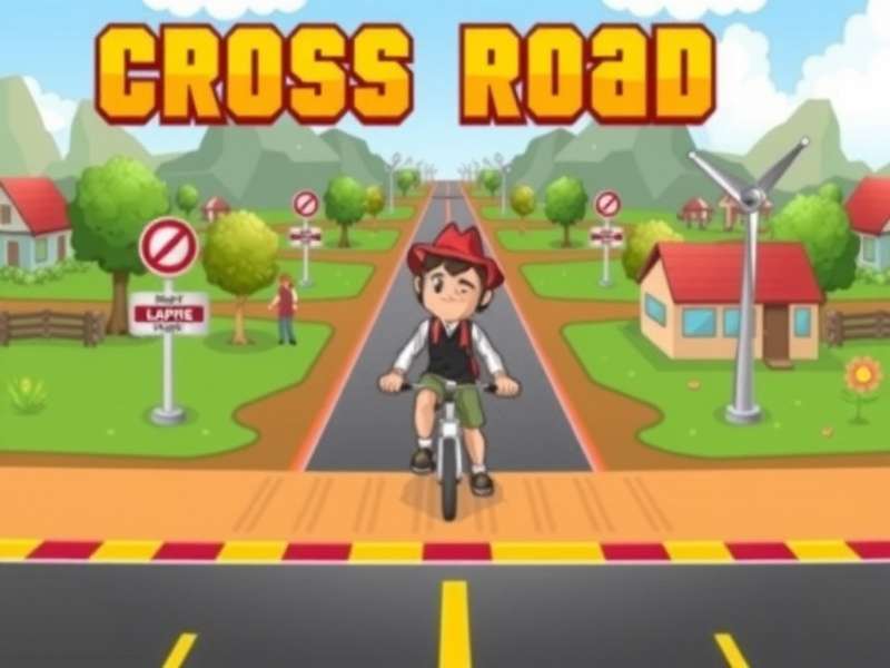 Screenshot of Crossy Road gameplay on Cool Math Games website showing chicken crossing road with cars