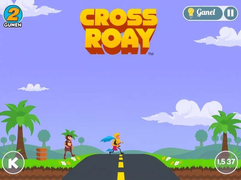 Screenshot of Crossy Road game showing a chicken crossing a busy road and river
