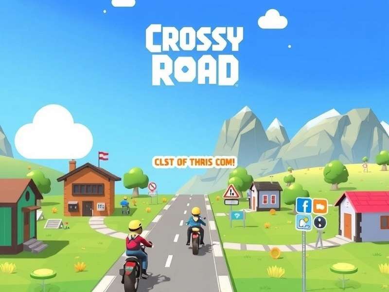 Crossy Road gameplay screenshot showing traffic and character