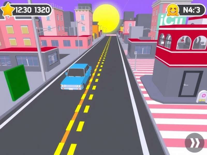 Crossy Road unblocked game screenshot showing chicken crossing road with cars and logs