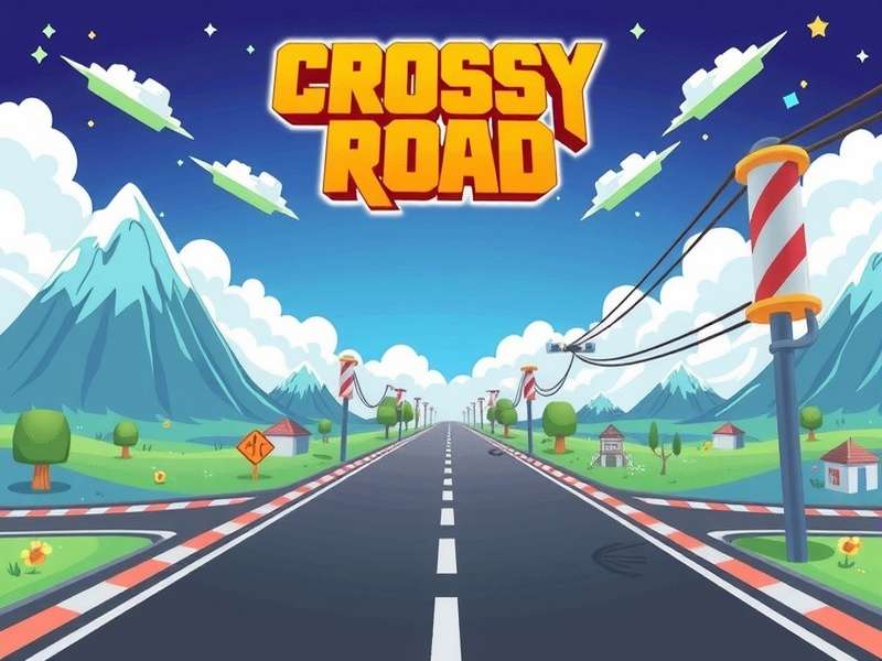 Crossy Road Gameplay Screenshot showing chicken crossing road