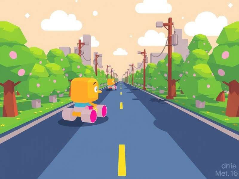 Crossy Road Sprunki gameplay screenshot showing character crossing road