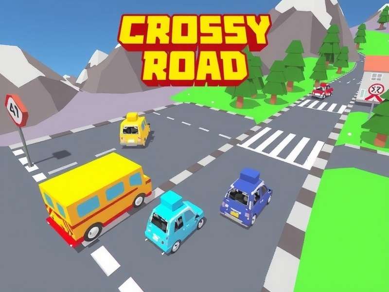 Crossy Road Game Video screenshot showing gameplay with multiple characters