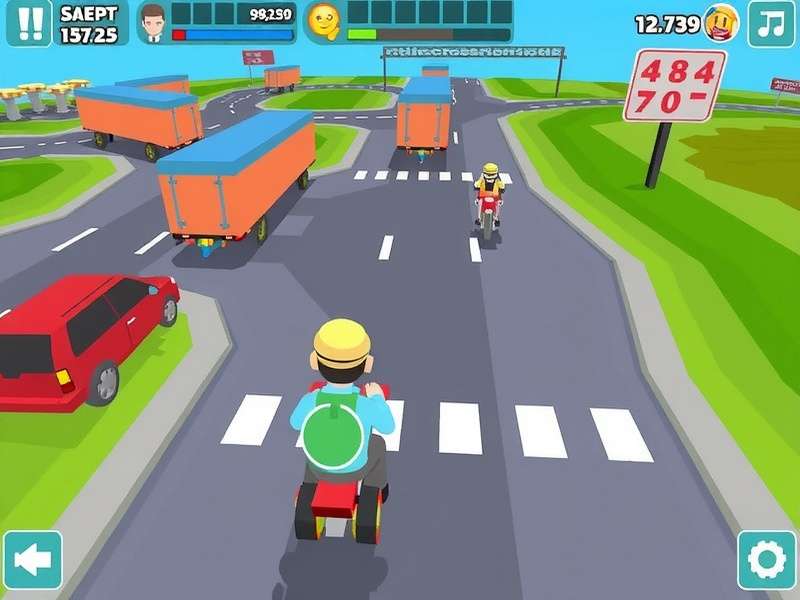 Crossy Road Free gameplay screenshot showing chicken crossing road