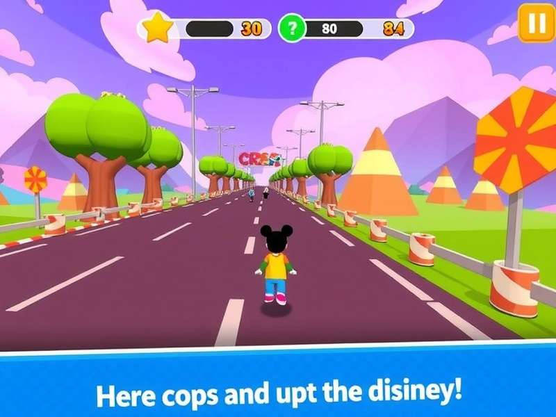 Disney Crossy Road game coins and multiplier display on a smartphone