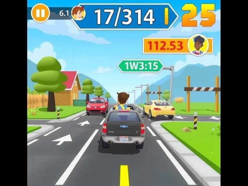 Disney Crossy Road Gameplay featuring Mickey Mouse and friends crossing a busy road