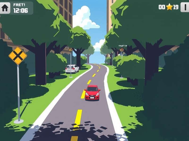 Unblocked Crossy Road gameplay screenshot showing character crossing road