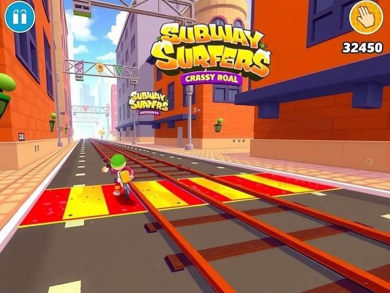 Subway Surfers and Crossy Road gameplay fusion visual