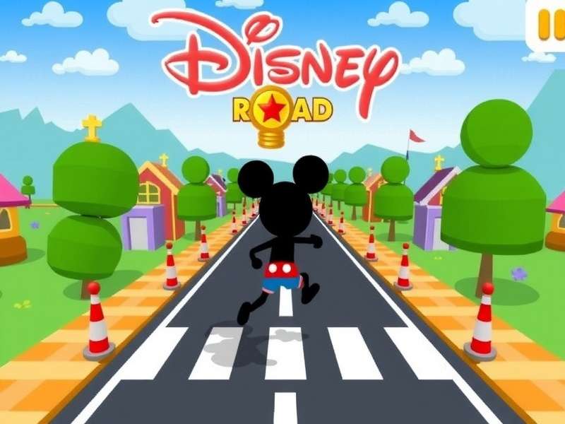 Disney Crossy Road gameplay screenshot showing multiple Disney characters