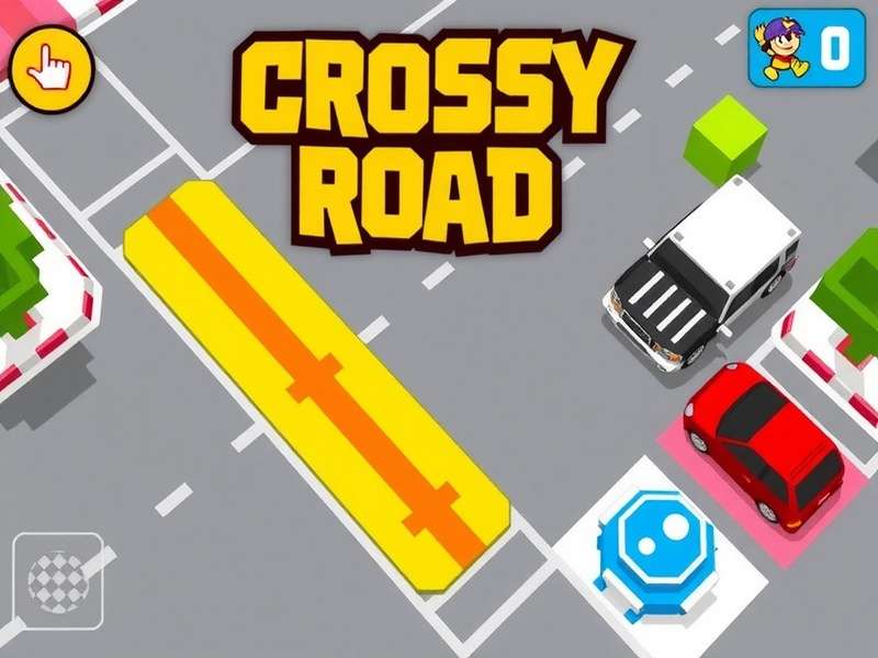 Crossy Road Game screenshot showing characters crossing road