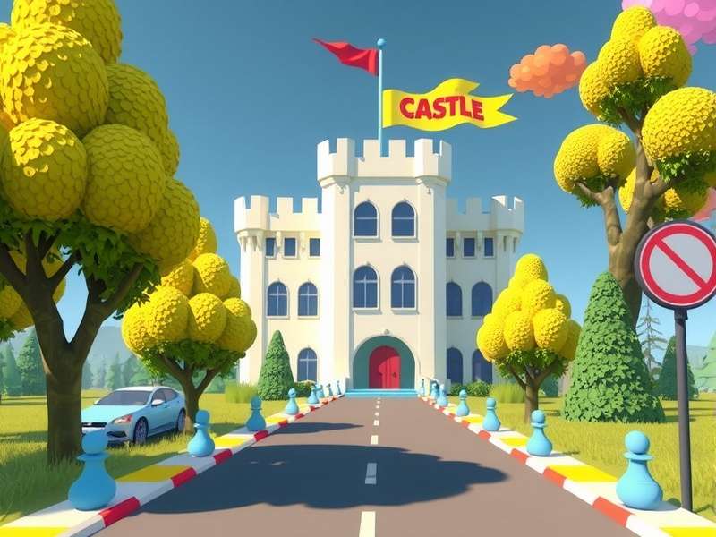 Crossy Road Castle tower climbing adventure game banner