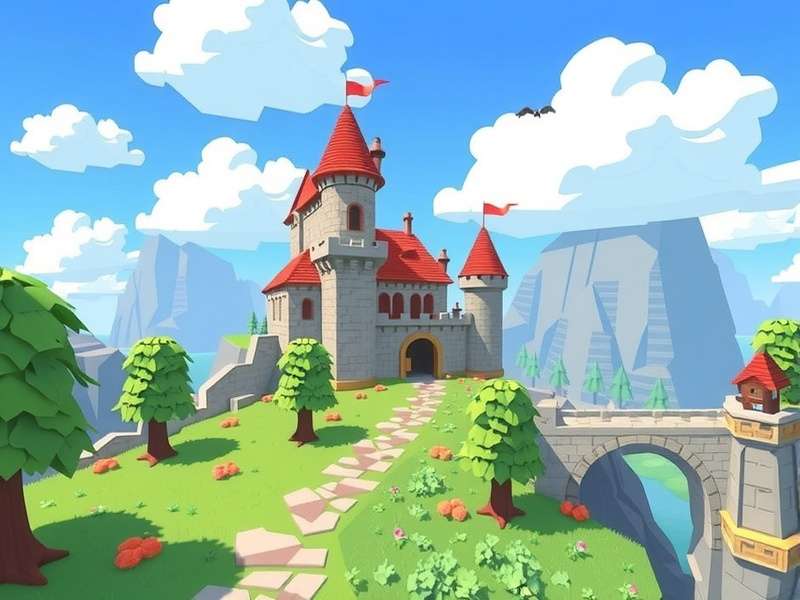 Crossy Road Castle PC gameplay screenshot showing tower climbing action with multiple characters