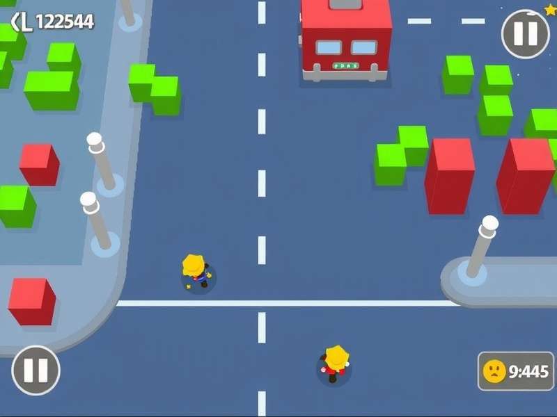 Crossy Road Free gameplay showing a chicken hopping across roads and rivers