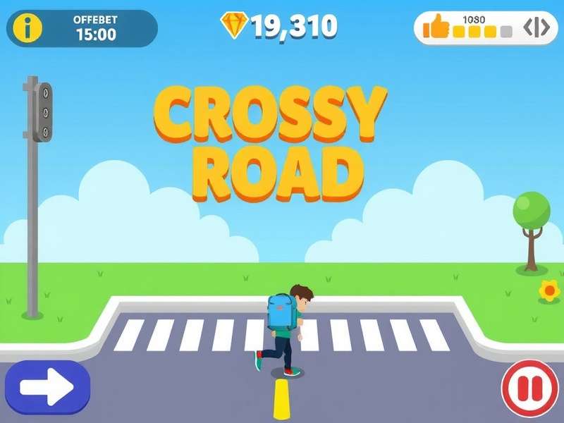 Crossy Road Gameplay on Poki – endless hopping action with pixel-art graphics