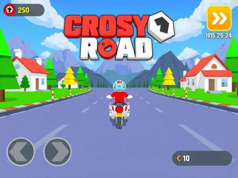 Crossy Road game download PC gameplay screenshot showing chicken hopping across roads and rivers