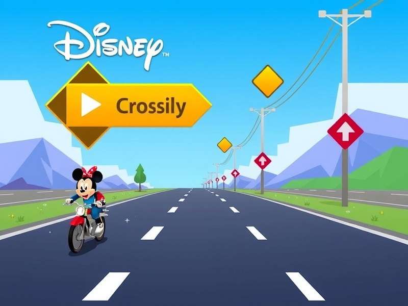 Disney Crossy Road Game Free Online — featuring Mickey Mouse, Elsa, and Darth Vader in endless hopping action