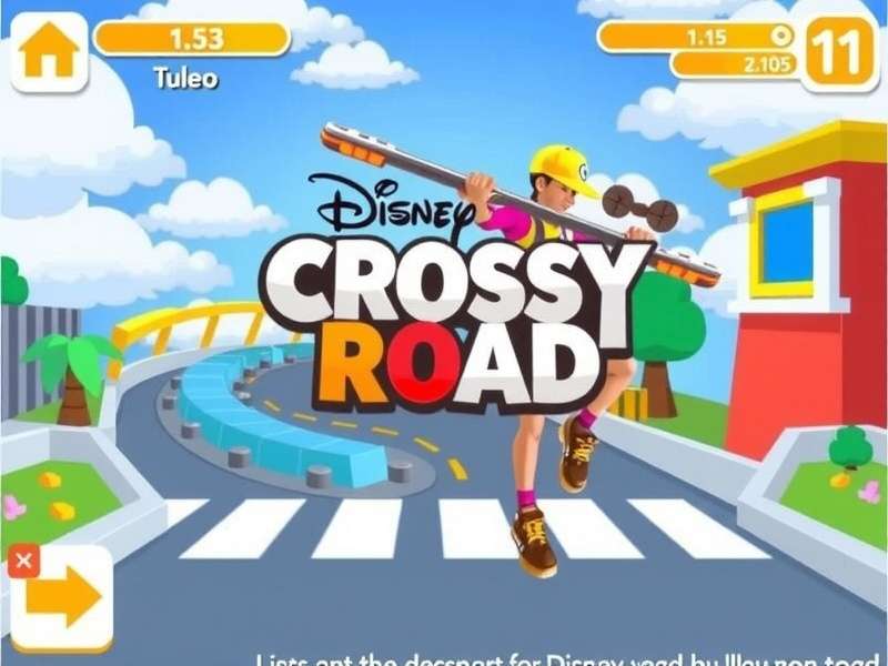 Disney Crossy Road Game Play - magical crossing adventure with beloved Disney characters
